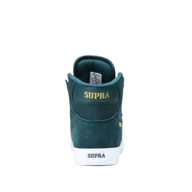 Supra Mens VAIDER Evergreen/Gold/white High Top Shoes | CA-93808